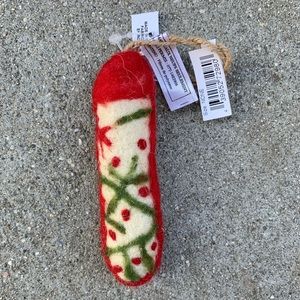 Anthropologie Felt Monogram Letter I Ornament